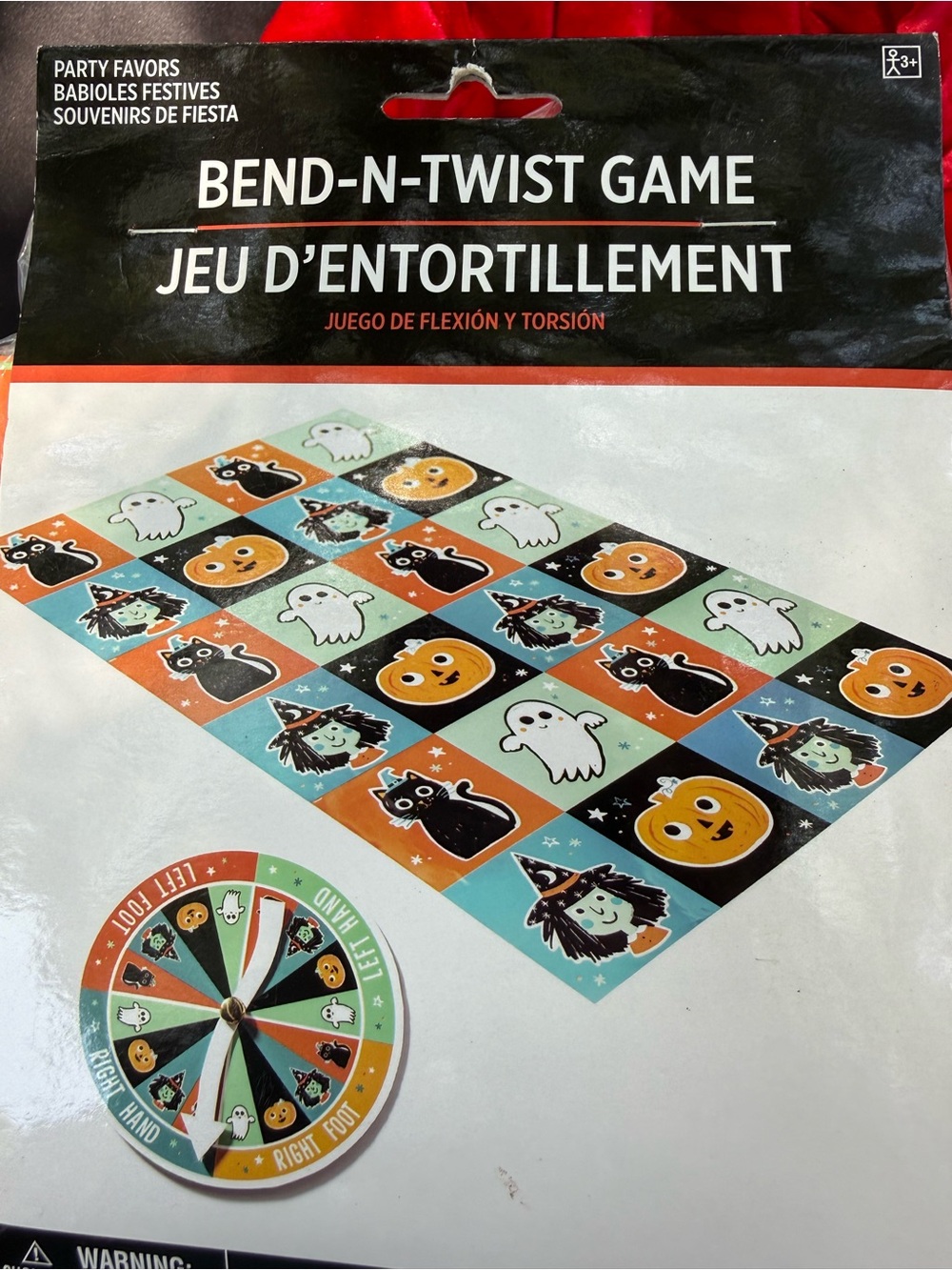 Bend-N-Twist Game — Halloween Party Twister Mat (Orange, Black, Green, White)